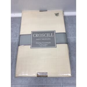 Croscill Fabric Tablecloth Dining Essentials 52 x 70 in. Oblong 132 x 178 cm New
